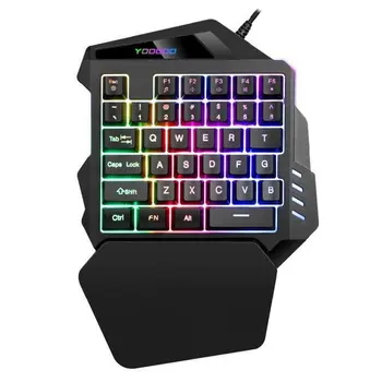 

One-Hand Mechanical Keyboard Gun God Throne Left Hand Keypad Keyboard External Keyboard For Mobile Games