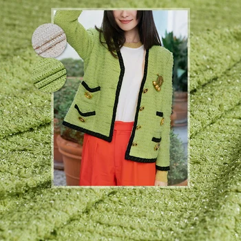 

Pearlsilk France Tweed Circle Fabrics Autumn Jacket Dress Suits Garment Materials The Sewing Cloth Meter Freeshipping