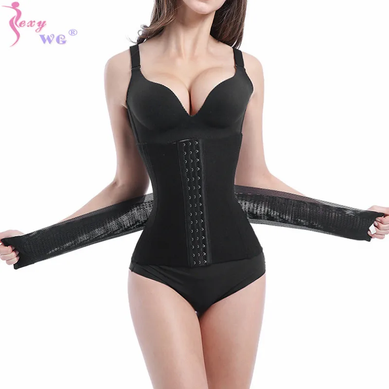 SEXYWG женский утягивающий корсет, корректирующий пояс для похудения, моделирующий пояс, пояс с двойной застежкой