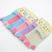 6 пар разноцветных носков с пятью пальцами тонкие хлопковые женские носки женские спортивные впитывающие пот дышащие носки с пятью пальцами