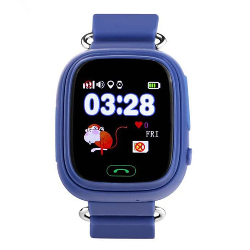 Q90 Детские умные часы, браслет с сенсорным gps, wifi, трекер, SIM, SOS, вызов, чат, Детские умные часы, браслет, подарок - Цвет: 3