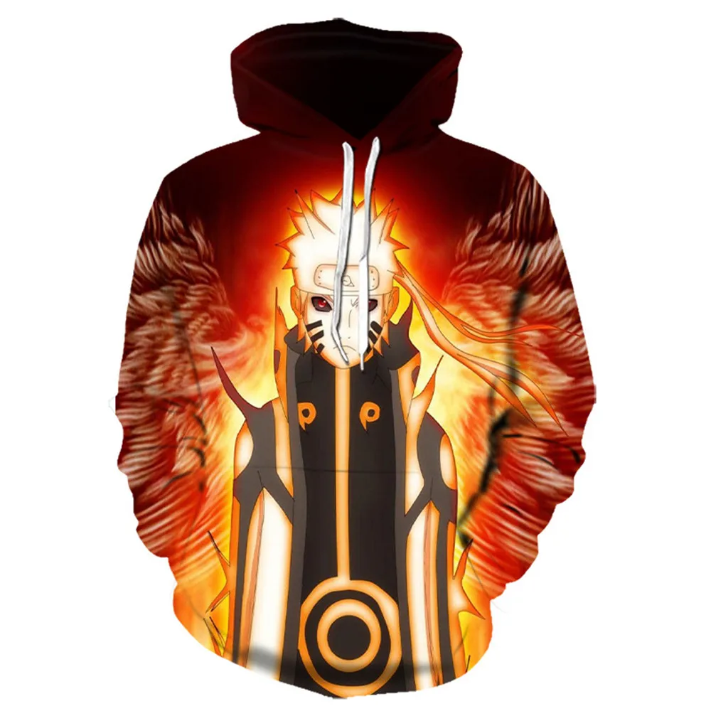 Cosplay Uzumaki Naruto/Sasuke Akatsuki 3d Anime Hoodie sudadera hombres ...
