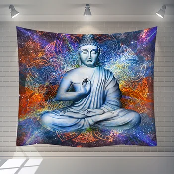 

Printed Buddha Image Series Multifunctional Witchcraft Indian Fabric bohemian Tapestry Sitting Blanket Wall Hanging Beach Towel