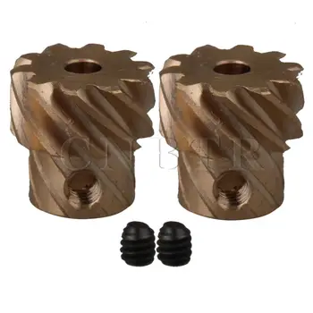 

CNBTR 2PCS 45 Degree Helix Helical Gear 0.5 Module 10 Teeth Inner Bore 2mm