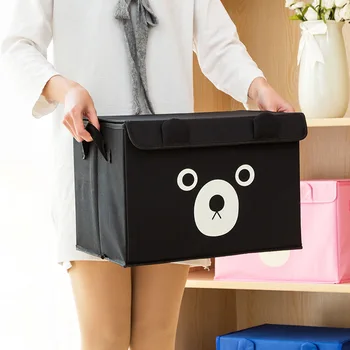 

Cartoon Folding Storage Bins Quilt Basket Kid Toys Organizer Oxford Cloth Sundries Storage Boxes Cabinet Wardrobe Storage Bags