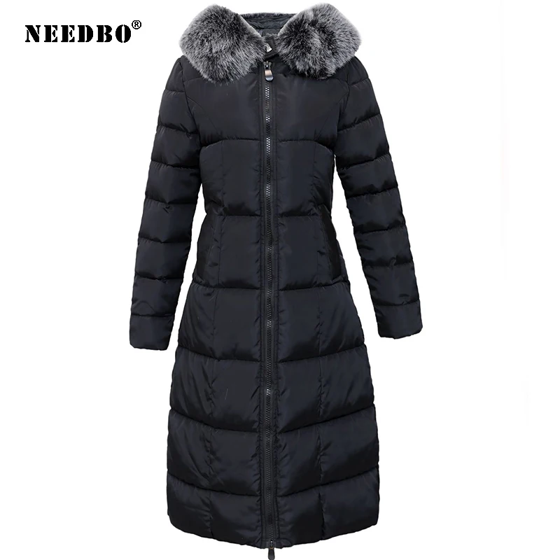 NEEDBO, зимняя куртка, Женское пальто, длинная парка, меховая парка с капюшоном, зимнее пальто для женщин, негабаритный пуховик, Casaco, теплая Женс... NEEDBO, зимняя куртка, Женское пальто, длинная парка, меховая парка с капюшоном, зимнее пальто для женщин, негабаритный пуховик, Casaco, теплая Женс...