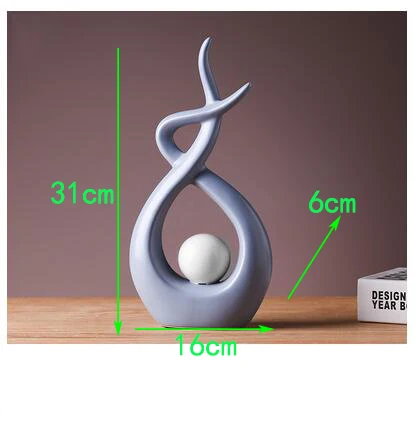 Современные керамические статуэтки, украшения для дома, гостиничный стол, аксессуары для офиса, настольные украшения, художественный Декор - Цвет: style1