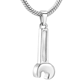 

Keepsake Memorial Urn Pendant Necklace For Women Sympathy Gifts Stainless Steel Wrench Cremation Jewelry For Ashes