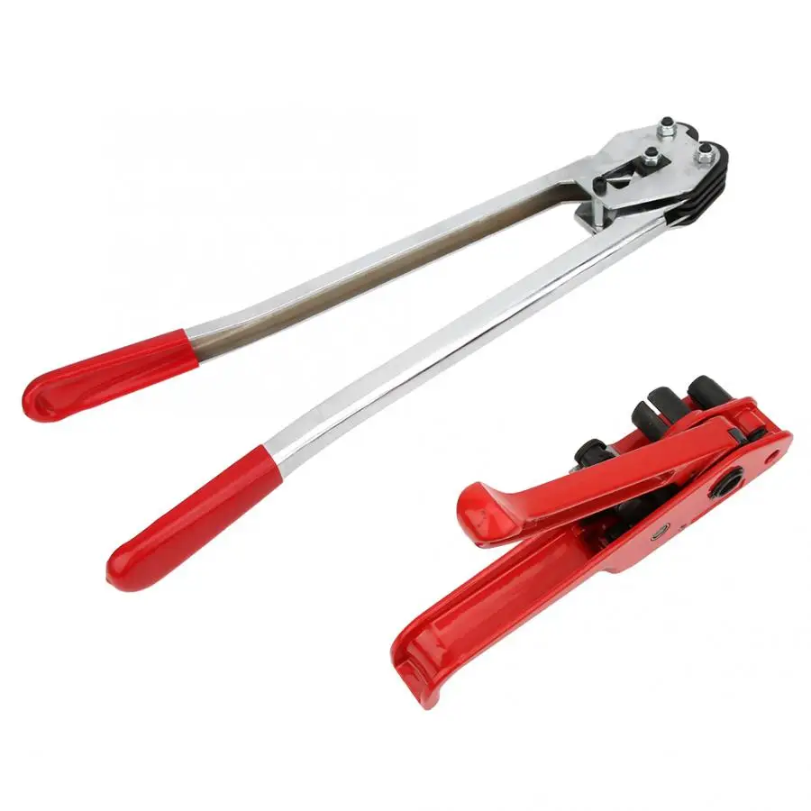 

Manual PP/PET Strap Strapping Tool Red Packing Machine Set for 12~19mm Strap Strapping Machine
