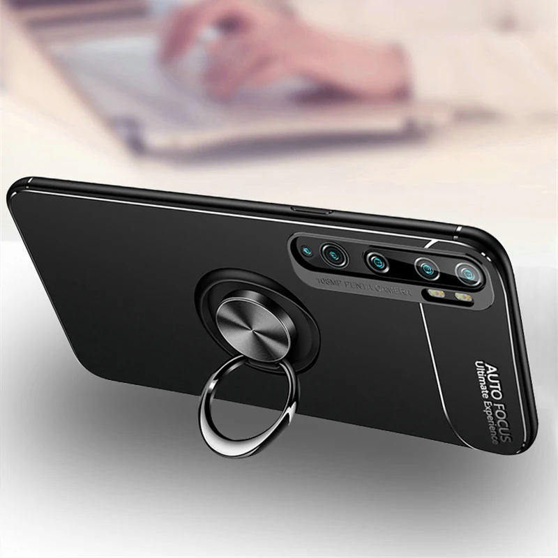 Для Xiaomi Mi Note 10 pro Чехол с магнитным кольцом-держателем противоударный силиконовый мягкий чехол из ТПУ для Xiaomi Mi cc9 pro note10 чехол