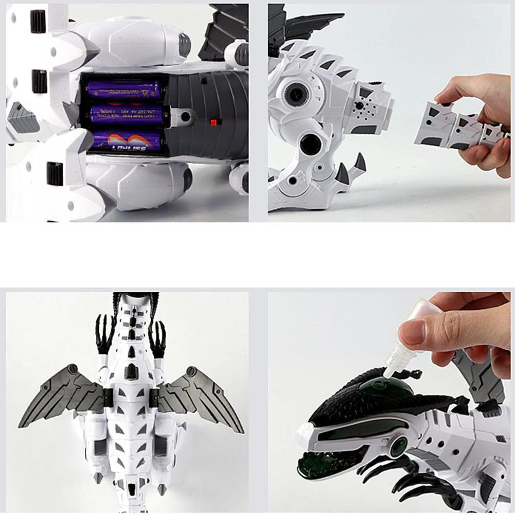 Light Dinosaur Toy Machine Robot Spray Swing Electric Kids Boy Gifts Sound