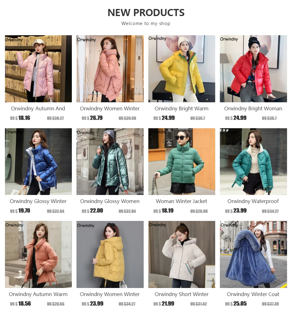 Orwindny Winter Coat Women 2020 Fashion Winter Jacket Women Cotton padded Parka Outwear Hooded 7 Colors Solid Female Jacket Coat