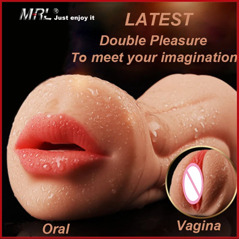 Реалистичная Вагина и рот силиконовый Мужской мастурбатор искусственная 3D