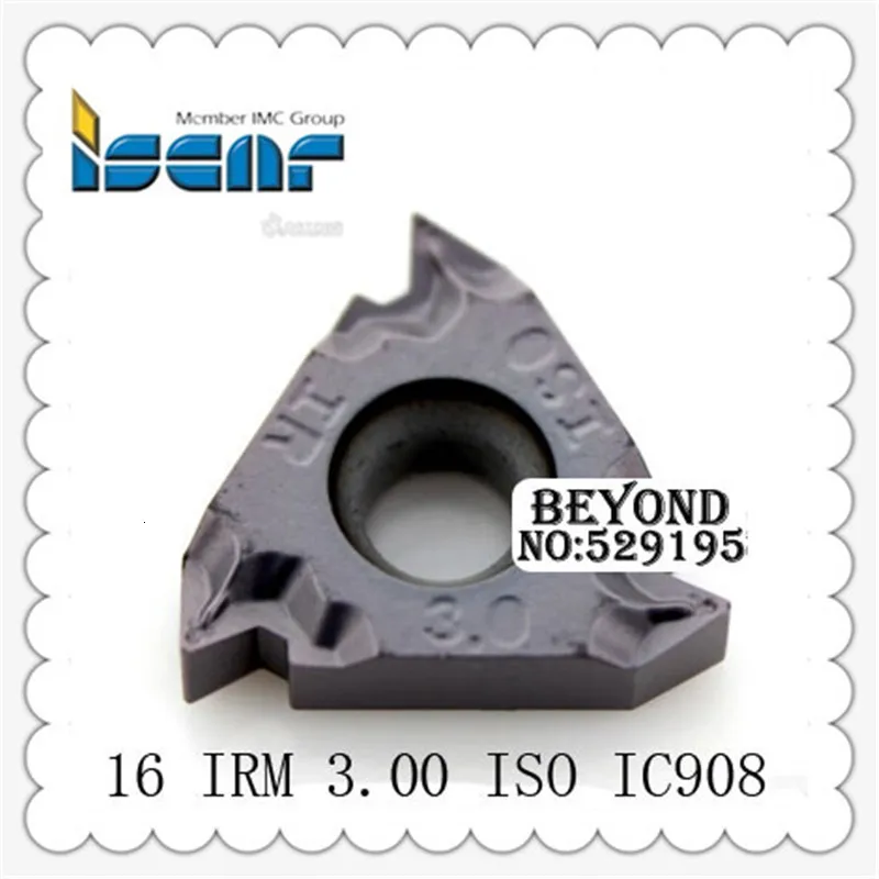 16 IRM 1.00/1.50/2.00/2.50/3.00 ISO IC908,original Iscar Indexable Tungsten Carbide Threading Lathe Inserts