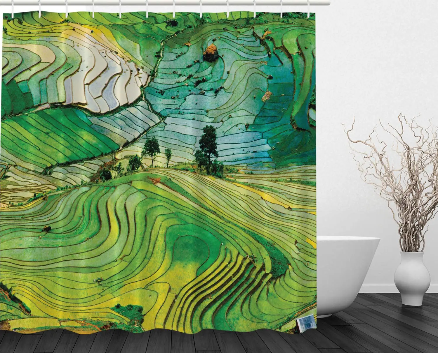 Vietnam Ricefield Terraced Laocai водный сезон Азиатский пейзаж Фотография сельское хозяйство