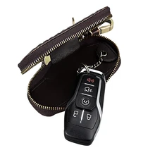 Мужской модный портативный кожаный чехол для ключей, сумка для автомобильных ключей, кошельки, Модные Женские ключницы высокого класса, ключ для двигателя чехол