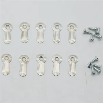 

50Sets Silver Metal Hooks For Picture Mirror Photo Frame Rotating Lock Buttons Blackboard Fixing Brads Scrapbook DIY Accessories