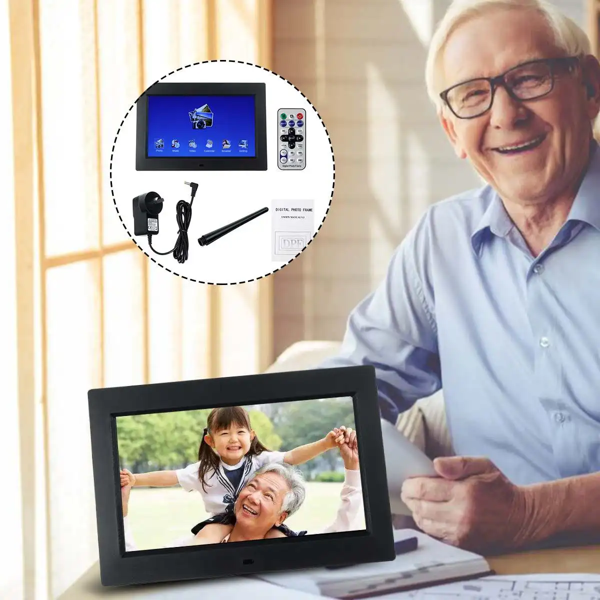 Capacidade de Armazenamento Tablet em Forma de Relógios Digitais com ue Multifuncional Polegada Eua au uk Plug Adaptador 10 32gb 1024*600 - Image 4