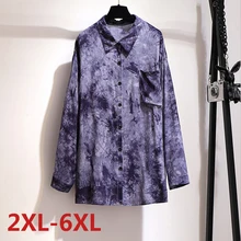 

150KG Big Size Blouses Women Spring Autumn Large Size Long Sleeve Solid Loose Lapel Casual Plus Size Women Clothing Top Tees
