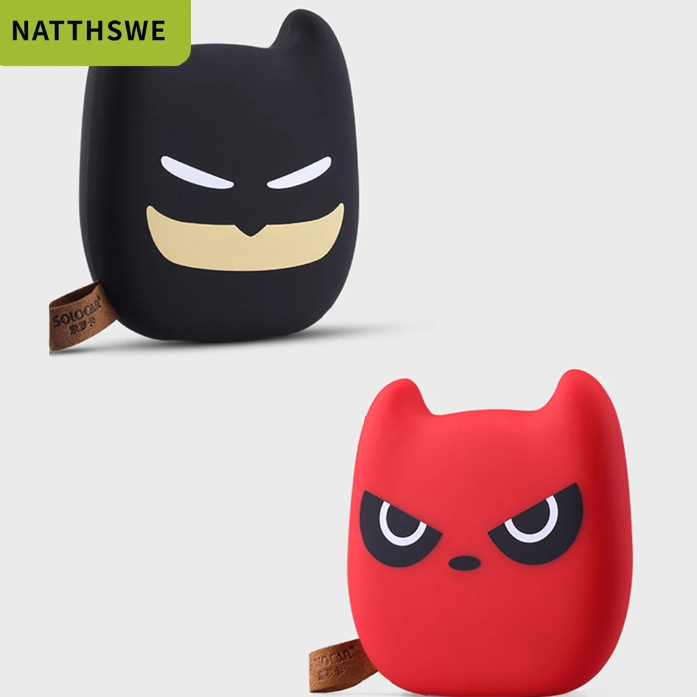 NATTHSWE Mini 3600 мАч портативное зарядное устройство с милым изображением маленького