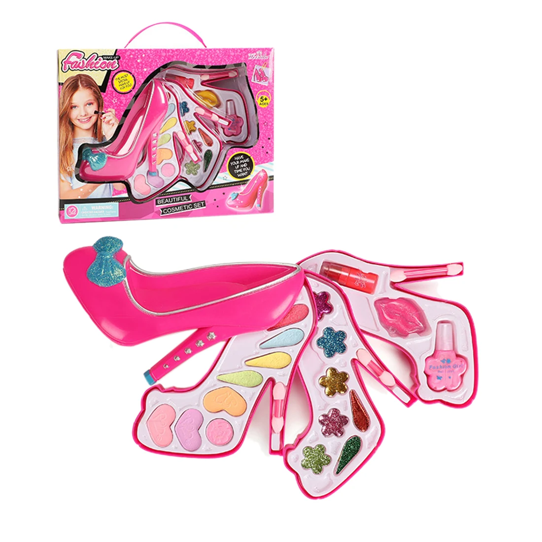 

Rowsfire 3 Tiers High Heels Cosmetic Beauty Toy Makeup Accessories Set For Children - 82866B