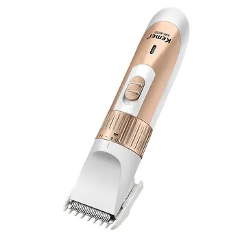 

KM-9020 Electric hair clipper / Rechargeable Low noise Trim hair Haircut Use for any ages Gold Silver 1 set