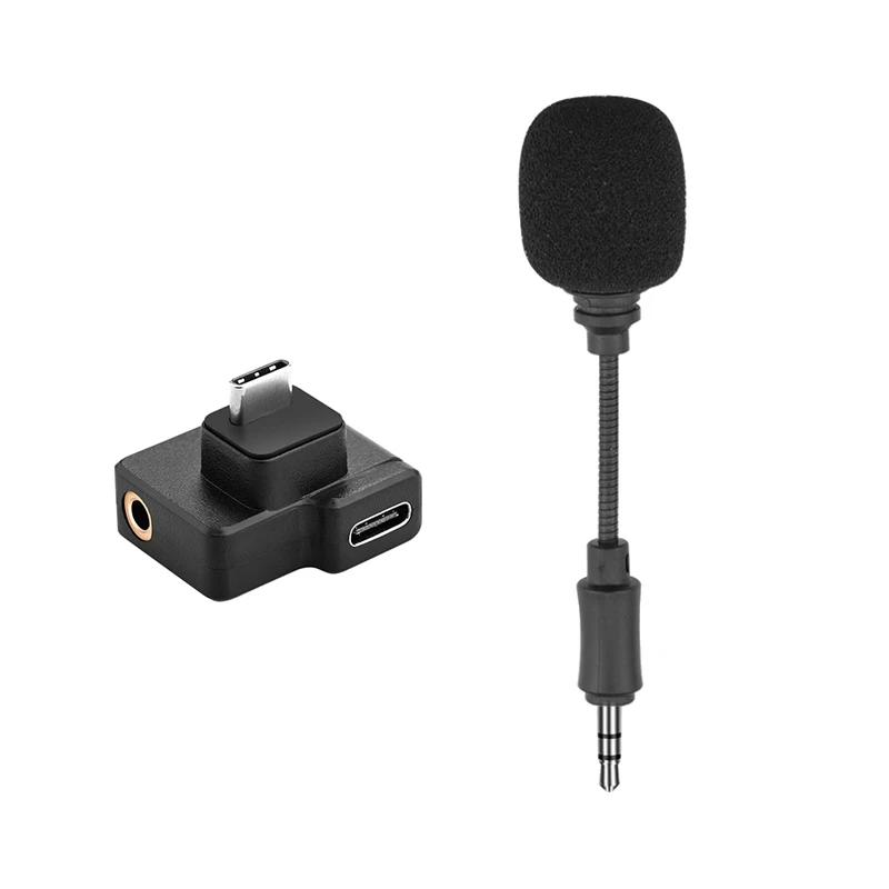 3.5mm Adapter for DJI Osmo Pocket Mini Lavalier Clip Microphone Mic Audio Adapter for Osmo Action Camera Extension Accessories