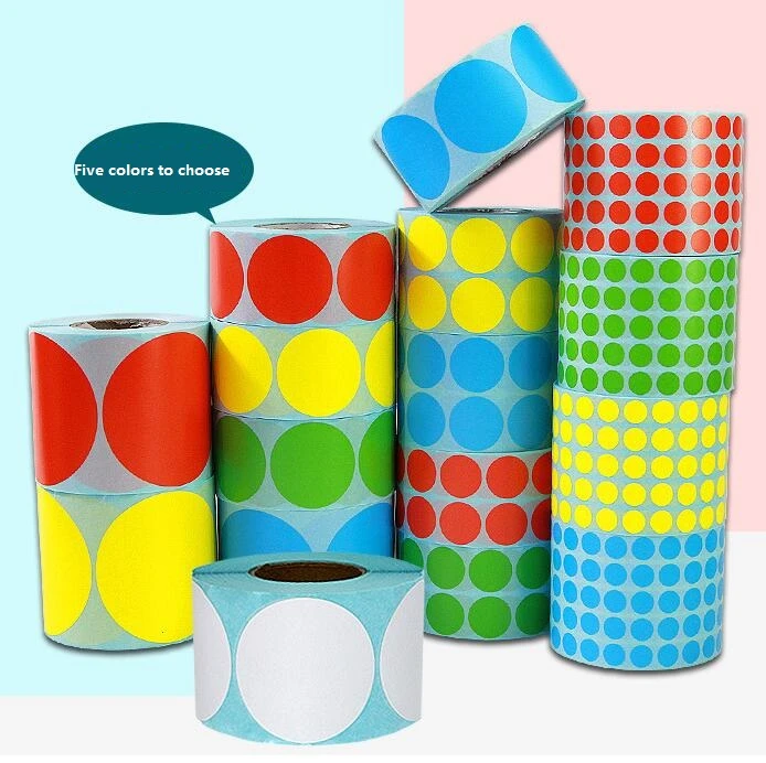 round thermal labels