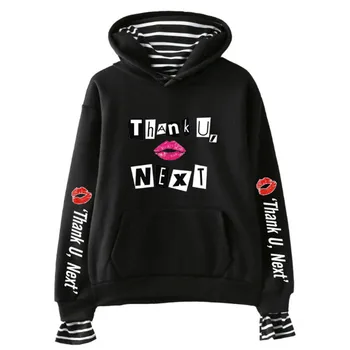

Ariana Grande 7 Rings Thank you next Fake Two Pieces Sweatshirt HighStreet Women Casual Fashion Outwear Hoodies Sweatshirt