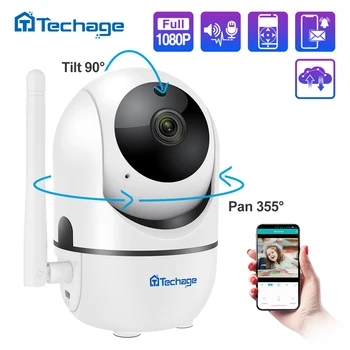 

Techage 1080P P2P Cloud Wireless IP Camera Auto Motion Tracking Video Security Surveillance CCTV Mini WiFi Camera Baby Monitor