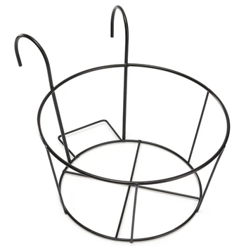 

Metal Iron Flower Pot Hanging Balcony Garden Plant Planter Home Decor basket Black