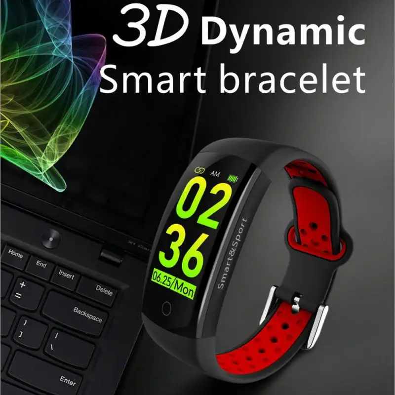 Смарт часы Q6S с трекером браслет 3d динамическим UI изображением водонепроницаемый