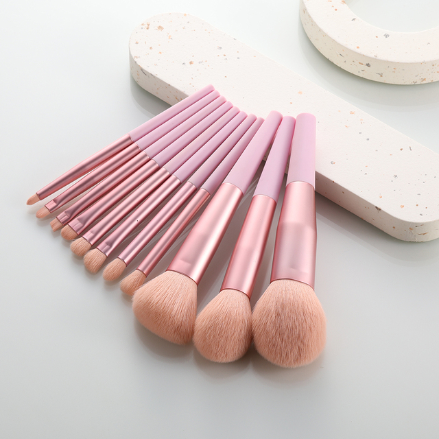 Long Tube Makeup Brushes Travel Set Professional Natural Hair Powder Foundation Eyeshadow Contour Eyebrow Cosmetic Brush Kit