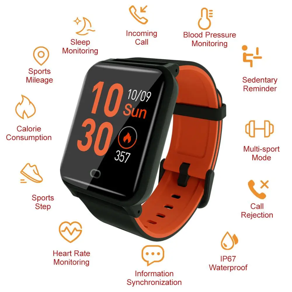

Bluetooth Smart Wristband Fitness Tracker Smart band Heart Rate Blood Pressure Monitor Sport Smart Bracelet Watch PK mi band 3/4