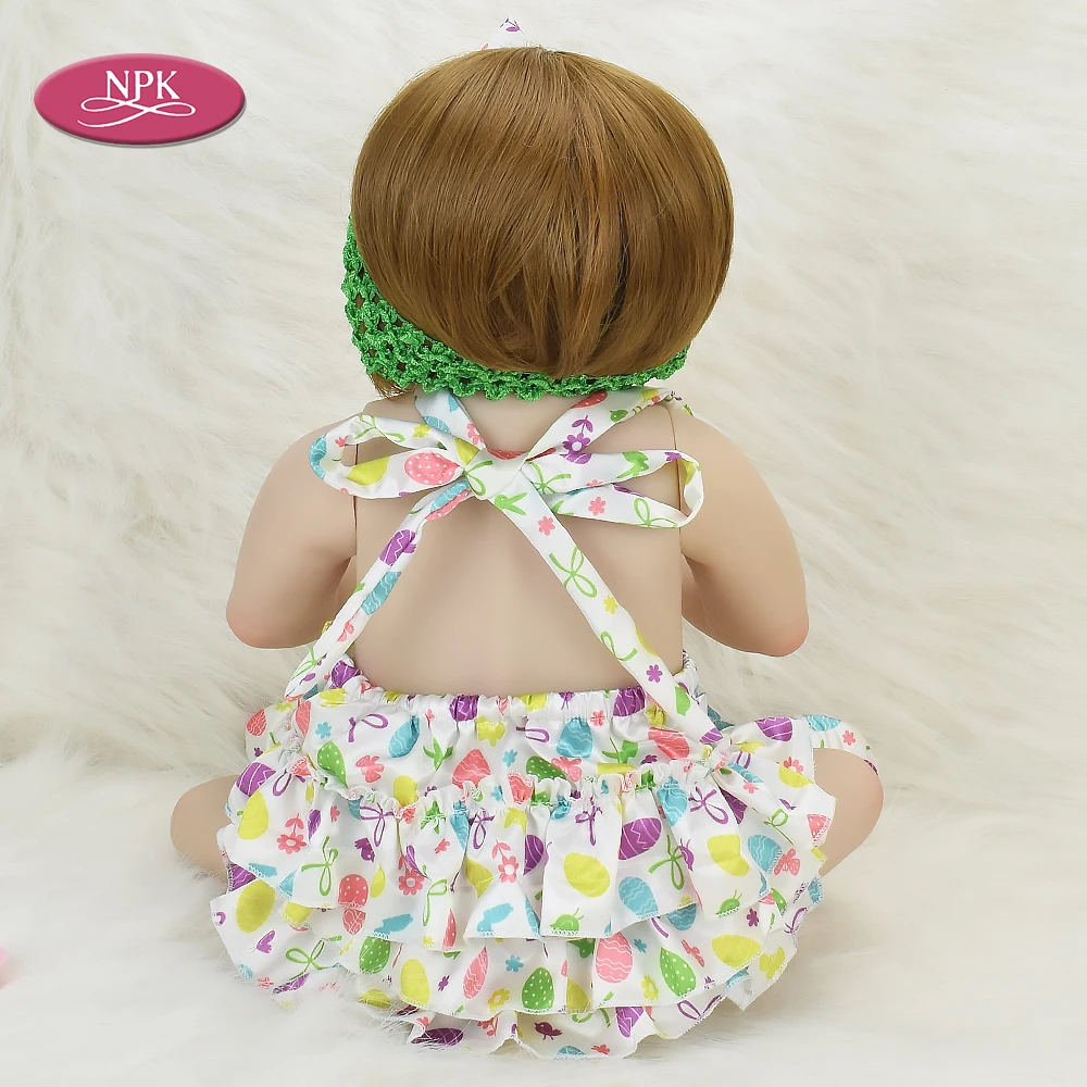 55 см полный Силиконовый Boneca Reborn Bebes Реалистичная принцесса девочка Модная Кукла реалистичные куклы для малышей игрушки для ванной подарки для детей
