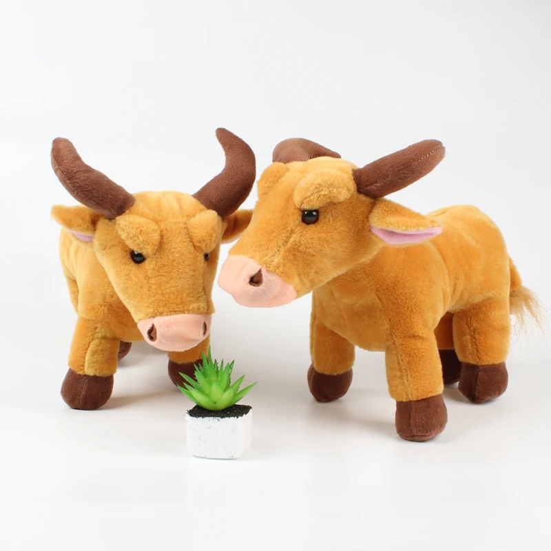 

1 Pc 25cm Cute Simulation Cow Plush Toy Stuffed Cattle Doll Great Birthday Gift Activity gifts