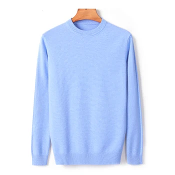 Image of 10 Colors Men's Thick Round Neck Sweater 2020 New Autumn/winter Casual High Quality Pullover Warm Sweater Male Brand Clothes