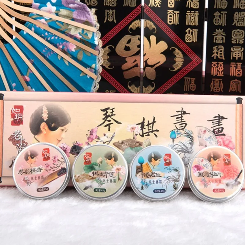Original Shanghai 4pcs Primer Vanishing Cream Brighten Skin Moisturizing Anti-drying Nourish Cream Face Hands Skin Care Gift 5