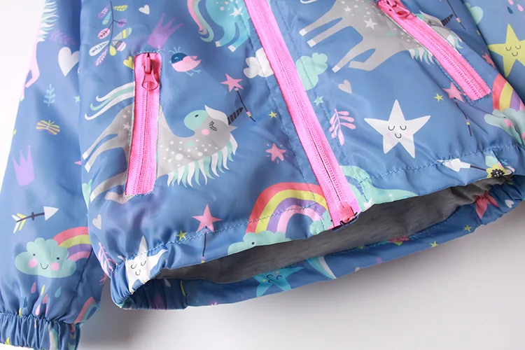 Babyinstar/ радужные пальто для девочек; ветровка с рисунком для маленьких девочек; детская одежда; Весенняя верхняя одежда и пальто с единорогом