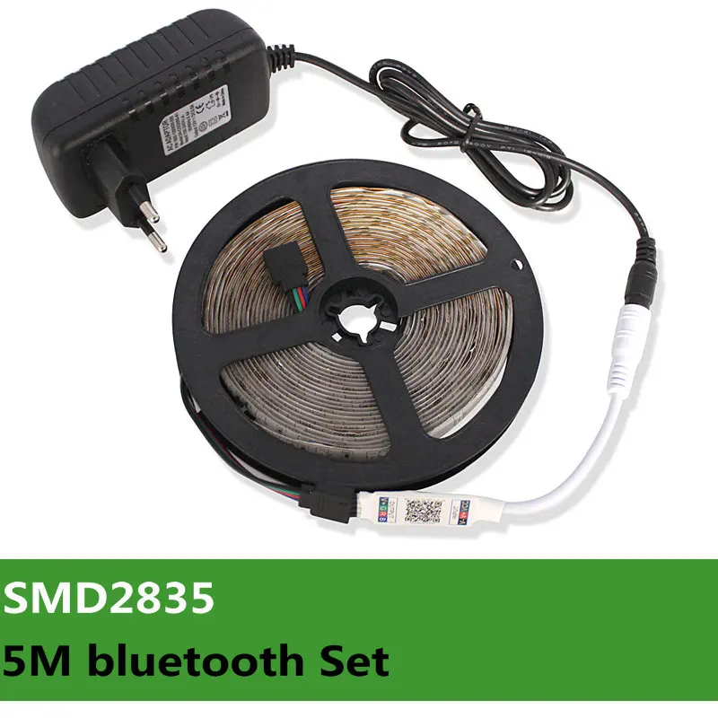 5M Bluetooth Set 5 м 10 м 15 м WiFi Светодиодная лента работает с Amazon Alexa Google Home SMD 2835 12 В RGB лента Светодиодная лента световой полосы Bluetooth набор адаптера - Испускаемый цвет: 5M Bluetooth Set