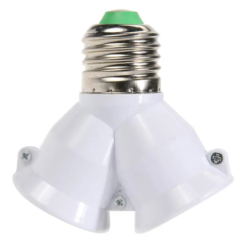 2 в 1 E27 патрон лампы E27 патрон лампы сплиттер адаптер светильник база для светодиодный лампы