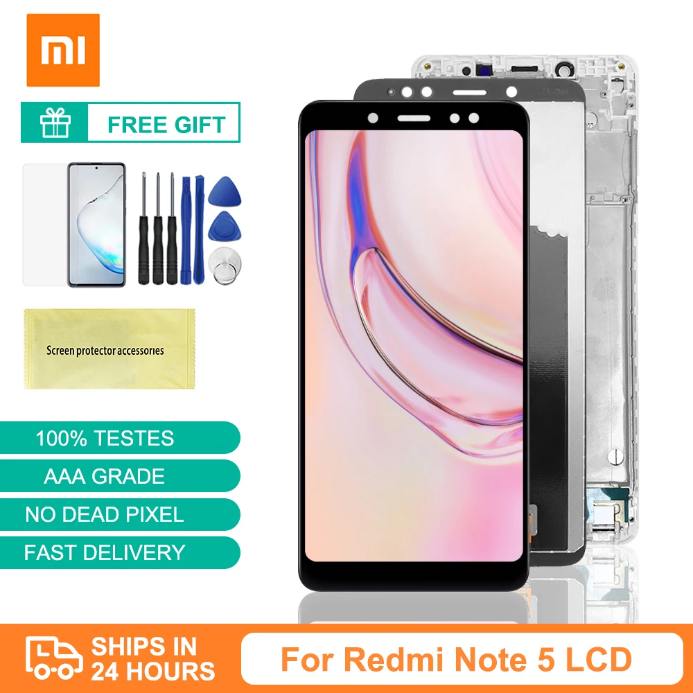 ЖК-дисплей с рамкой для Xiaomi Redmi Note 5 Pro сменный дисплей дигитайзером в сборе