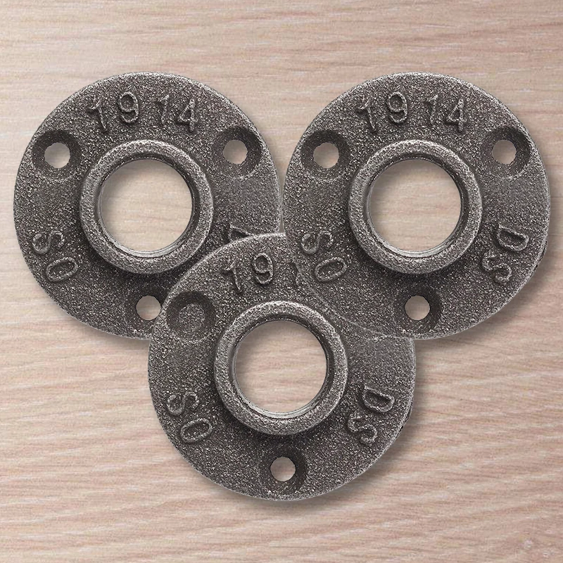 Черные фитинги для труб из чугуна 3/4 дюйма напольный фланец резьбовое отверстие