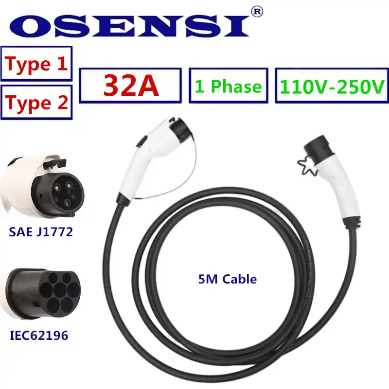 32a Evse Evアダプタsae J1772 タイプを入力する 1 2 プラグ電気車の車両充電ケーブルコネクタポータブルev充電器 110v 250v 充電器 サービス機器 Aliexpress