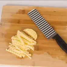 Картофель фри резак из нержавеющей стали морковь лезвие Строгальщик для овощей нож для фруктов волновой нож Чоппер кухонные инструменты поставщик