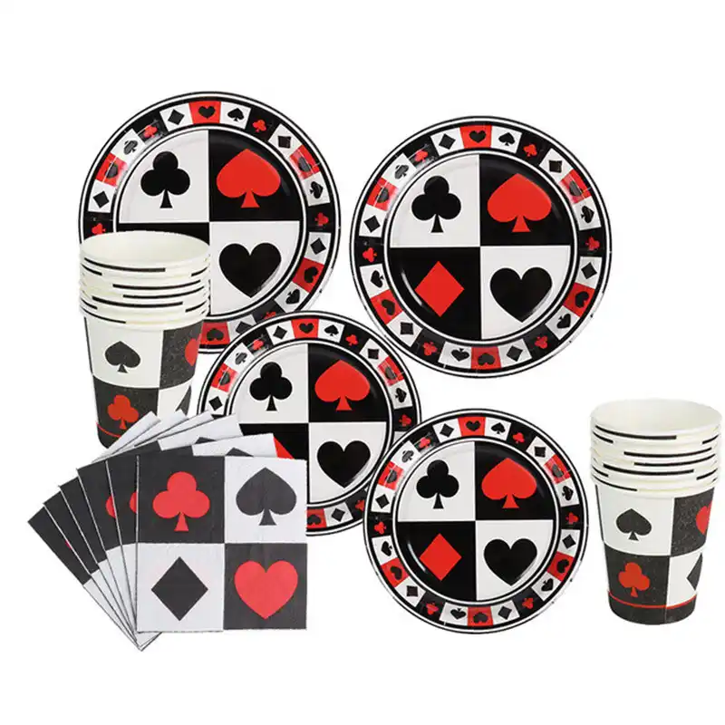 Fetes Occasions Speciales Articles De Fete Casino Las Vegas Fete D Anniversaire Poker Cartes Nuit Jeu Magie Ballon Decoration