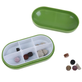 

Portable 6 Compartment Travel Pill Box Organizer Gum Pill Box Case Tablet Medicine Storage Dispenser Holder Health Care Tool