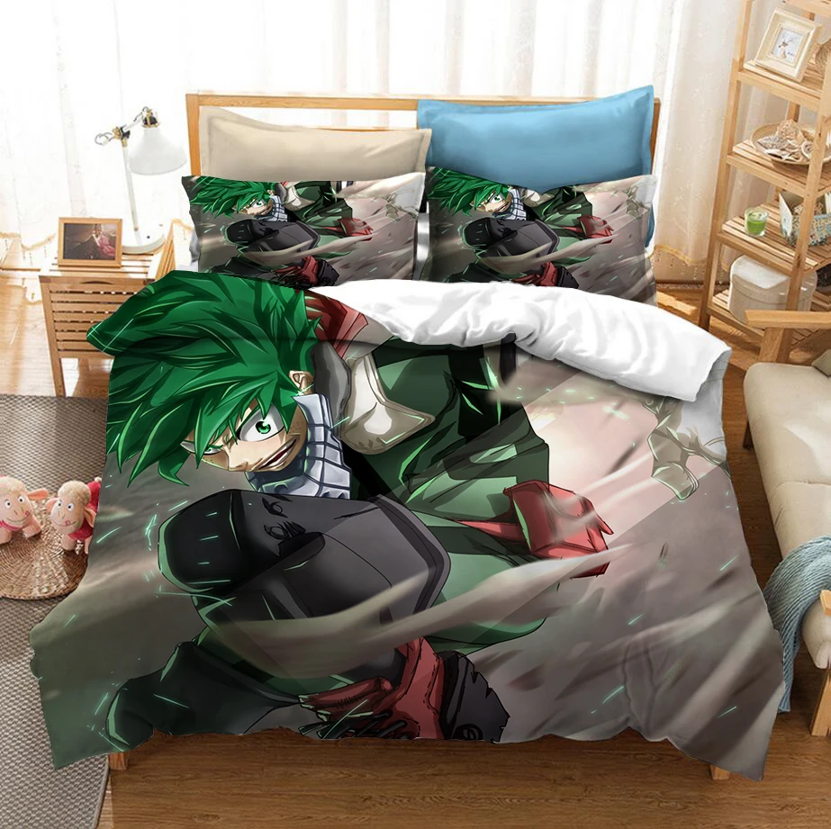 Japan Anime My Hero Academia 3D Printed Bedding Set Duvet Covers Pillowcases Comforter Bedding Set Bedclothes Bed Linen 02