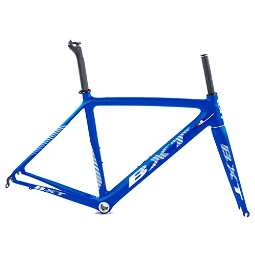 BXT T800 карбоновая рама для шоссейного велосипеда, велосипедная Рама, супер светильник 980g Di2/Механическая гоночная карбоновая рама - Цвет: BXT full blue