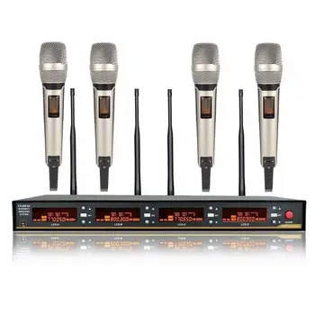 

Handheld Wireless Microphone Stage Diversity UHF Professional Lapel Headset Cordless Microphones For Church Theater Meeting